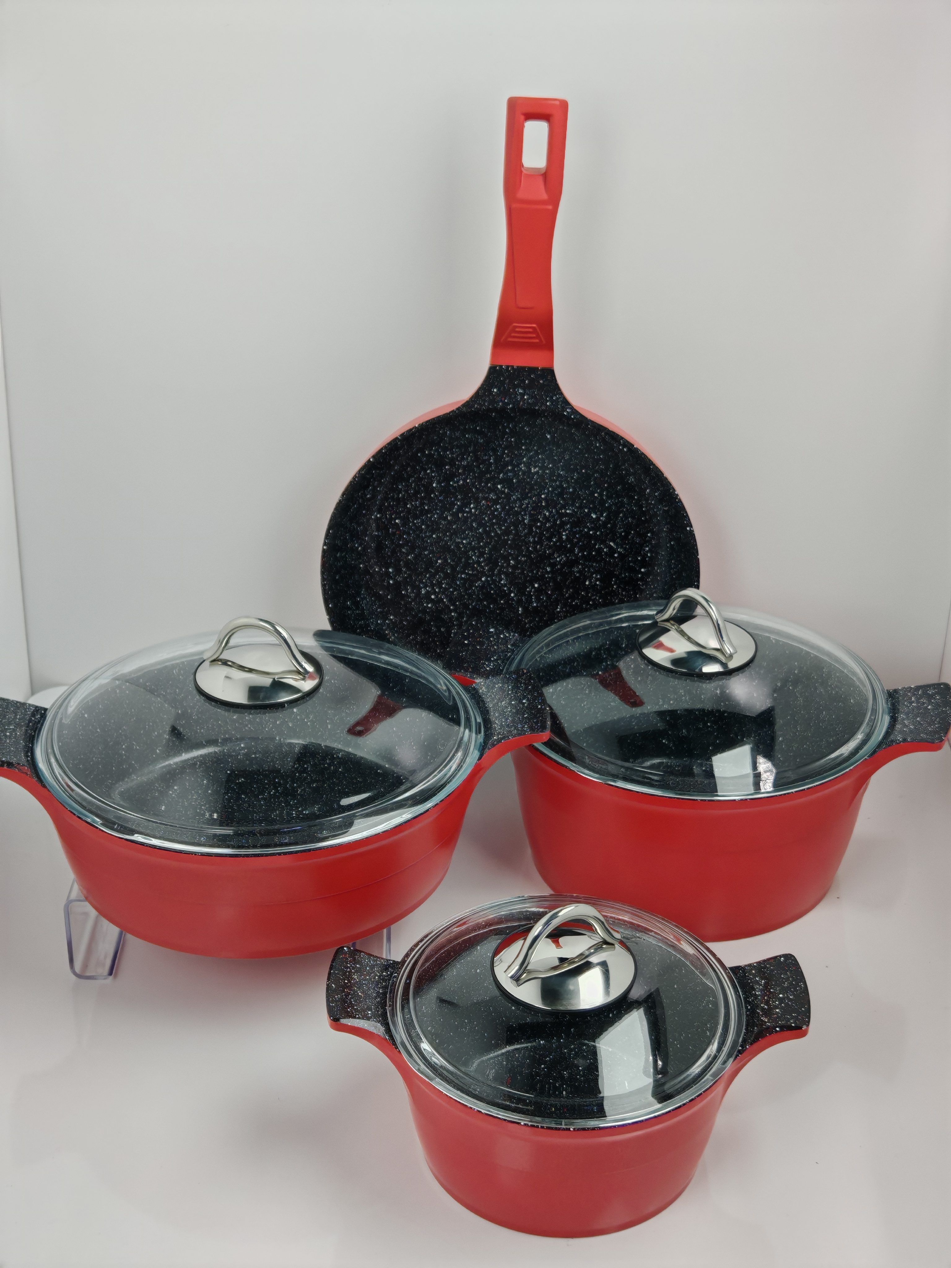 7 Parça Kendinden Kulplu Tencere Seti