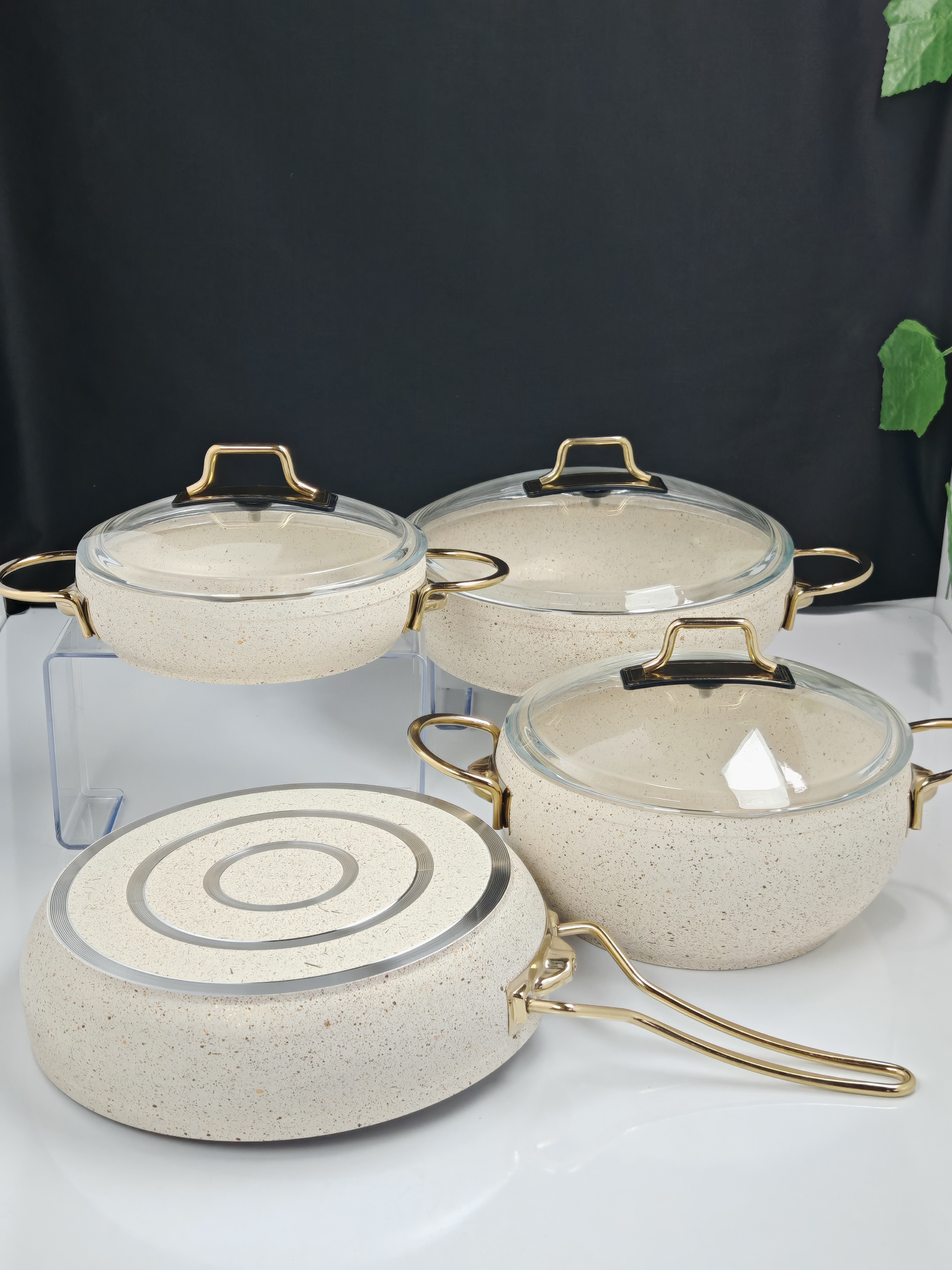 7 Parça Granit Yanmaz Yapışmaz Tencere Seti