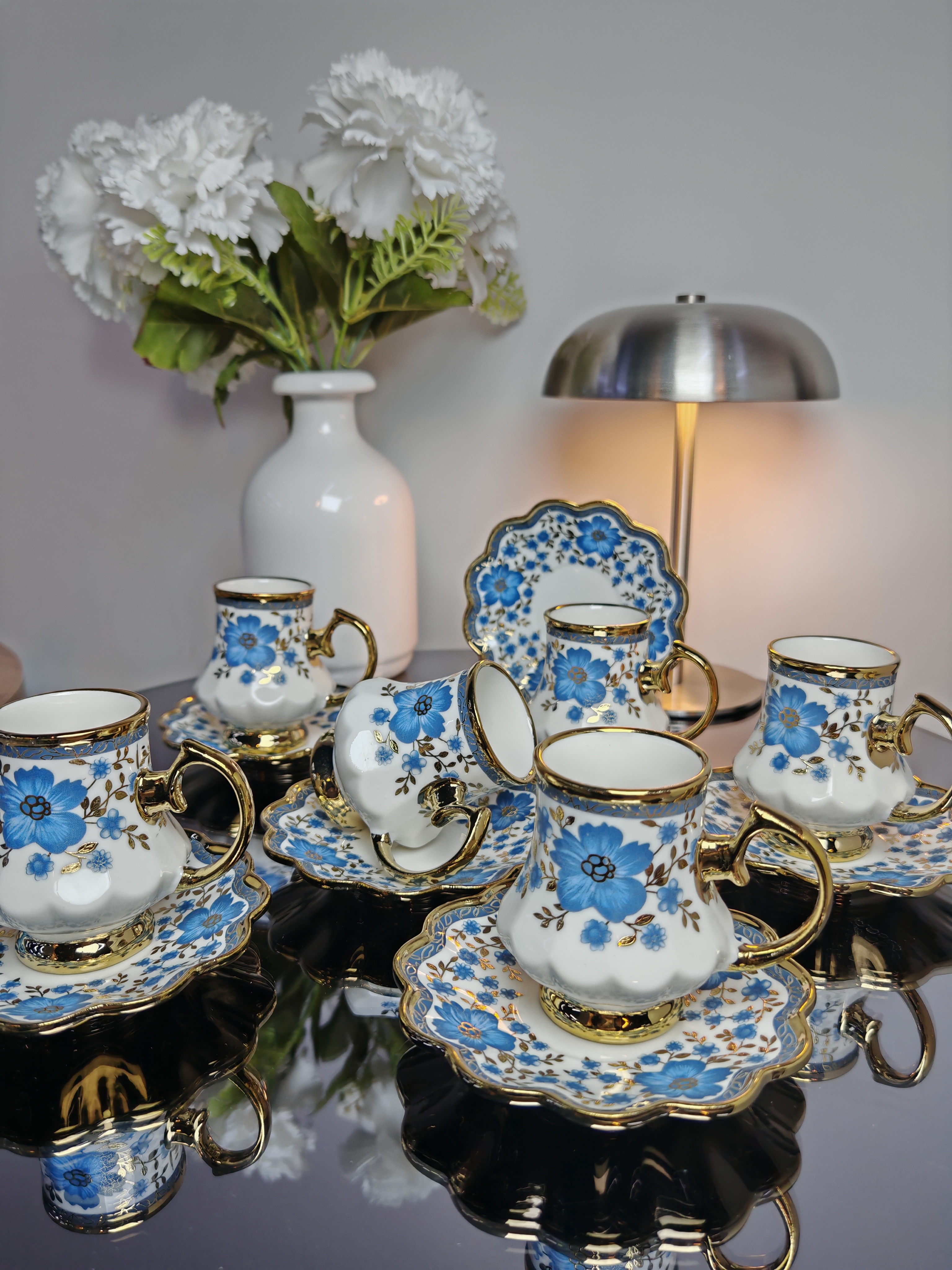 6 Kişilik Modern Türk Kahvesi Fincan Takımı