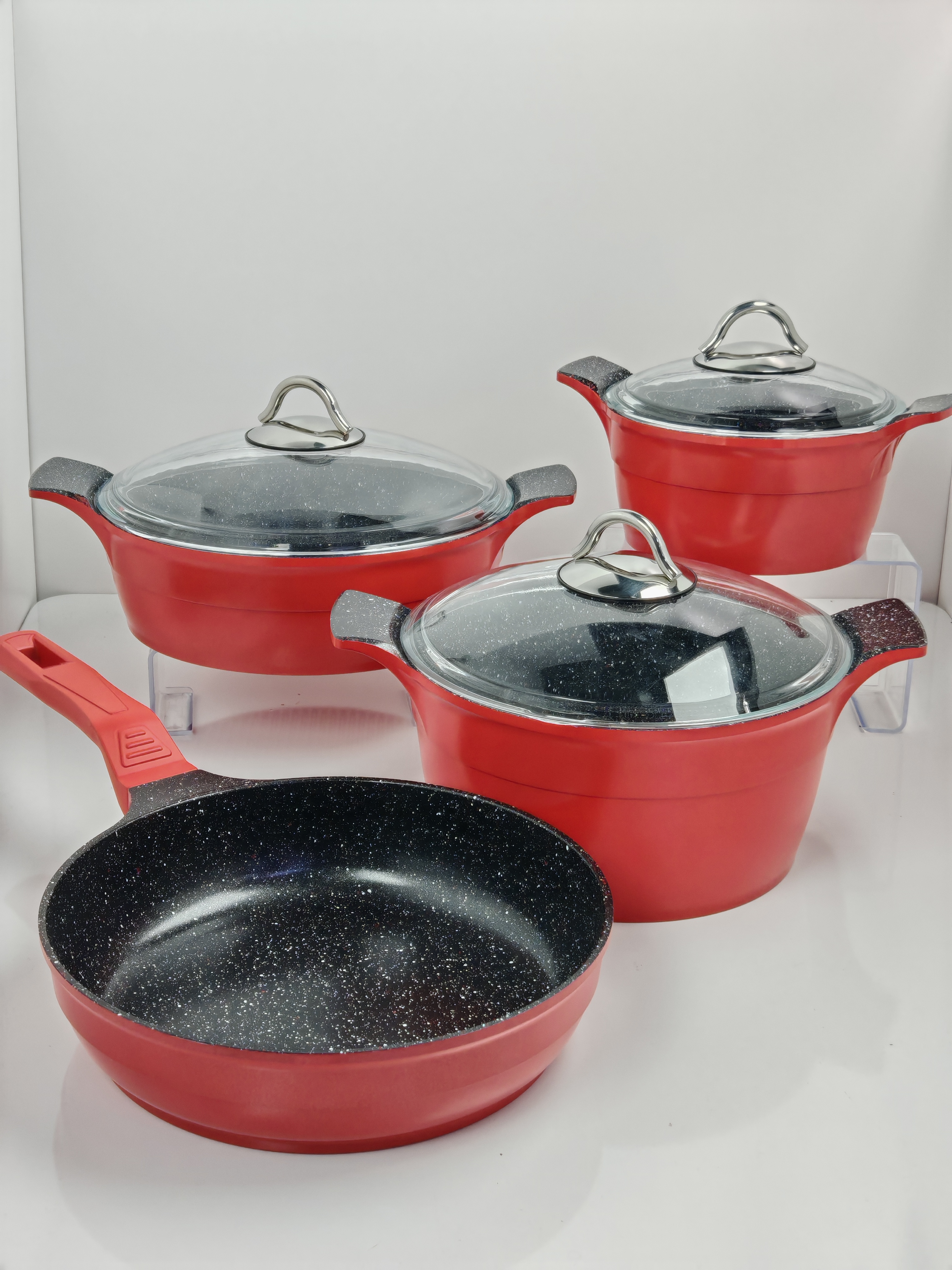 7 Parça Kendinden Kulplu Tencere Seti