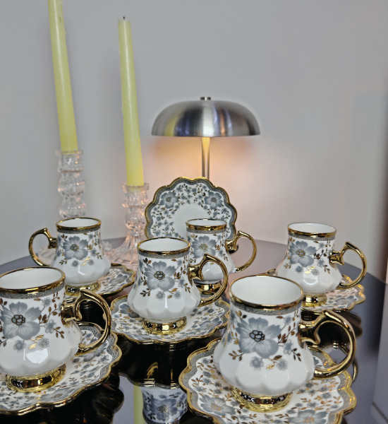 Modern 6 Kişilik Türk Kahvesi Fincan Takımı