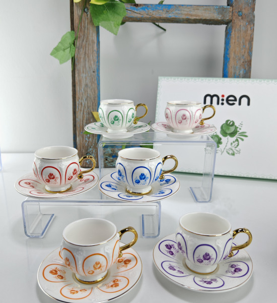 Mien Modern 6 kişilik Türk Kahvesi Fincan Takımı
