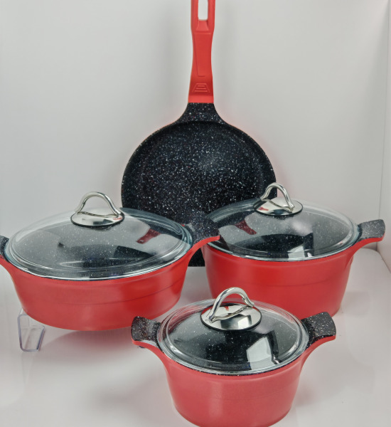 7 Parça Kendinden Kulplu Tencere Seti