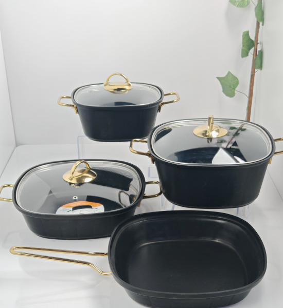 7 Parça Yanmaz Yapışmaz Tencere Seti